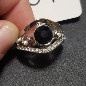 Black/Silver Diamond Ring